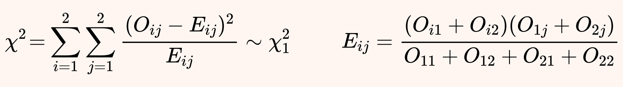 Chi squared test